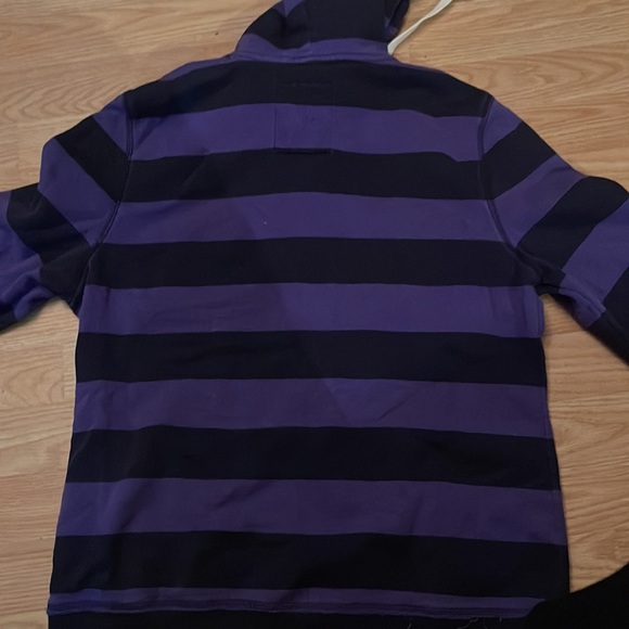 VINTAGE PURPLE STRIPED AEROPOSTLE ZIP UP - Picture 4 of 4